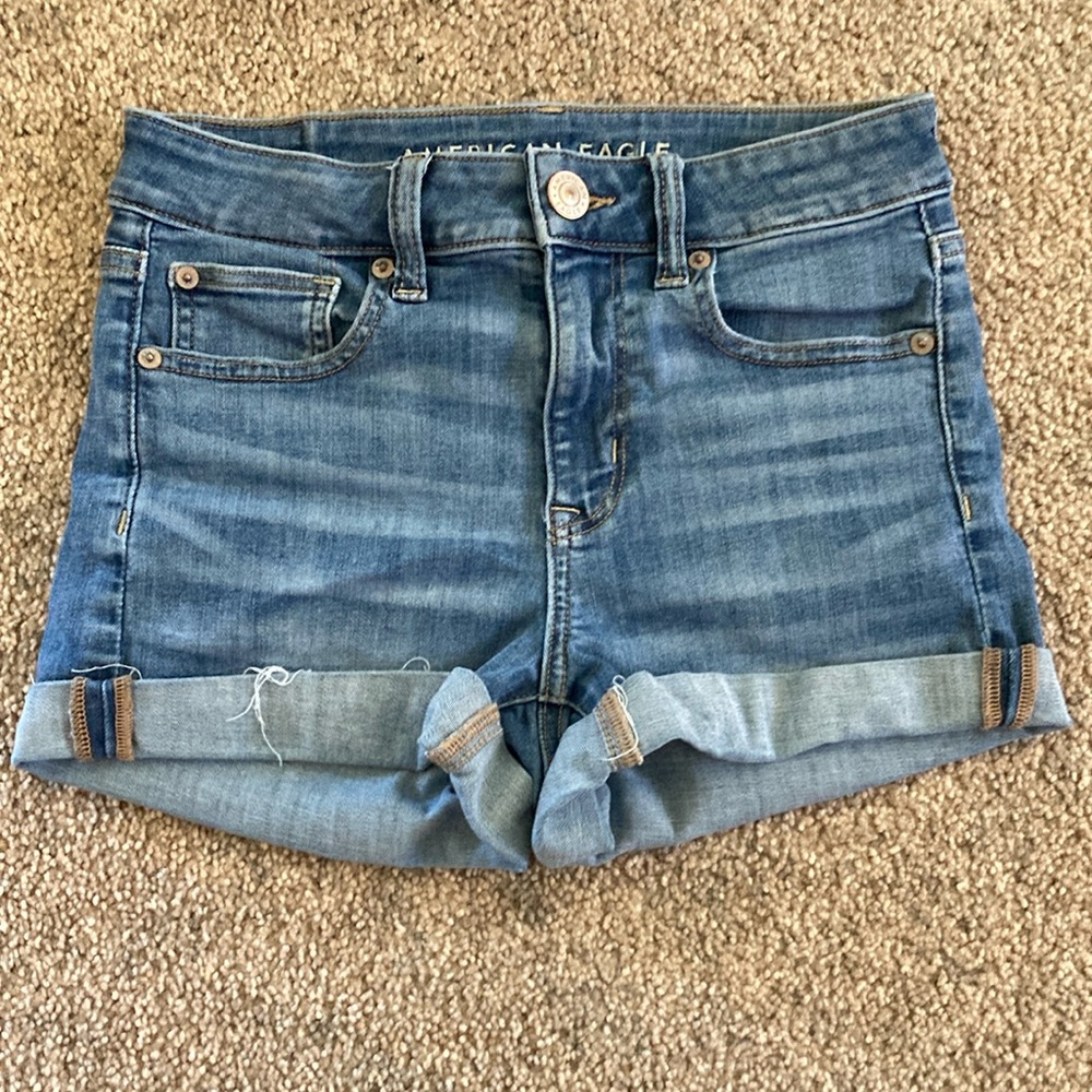 American Eagle Next Level Stretch Jean Shorts Size: 4